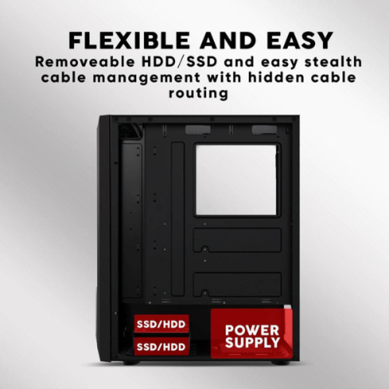 Armaggeddon Tritron PRO 300 Mid-Tower ATX Gaming PC Case