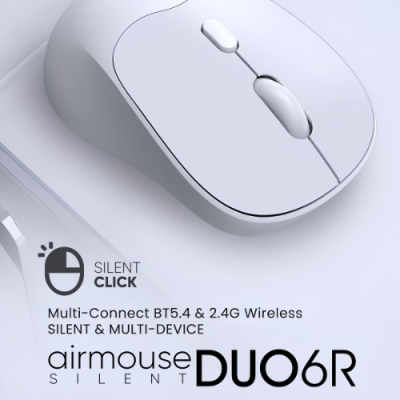 Alcatroz AirMouse Duo 6R Rechargeable Wireless Mouse | Bluetooth 5.4 & 2.4G