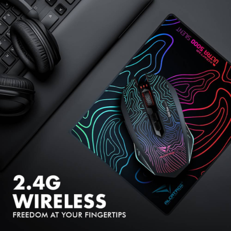 Alcatroz X-Craft Air Ultra Silent Wireless Gaming Mouse | 3200 CPI