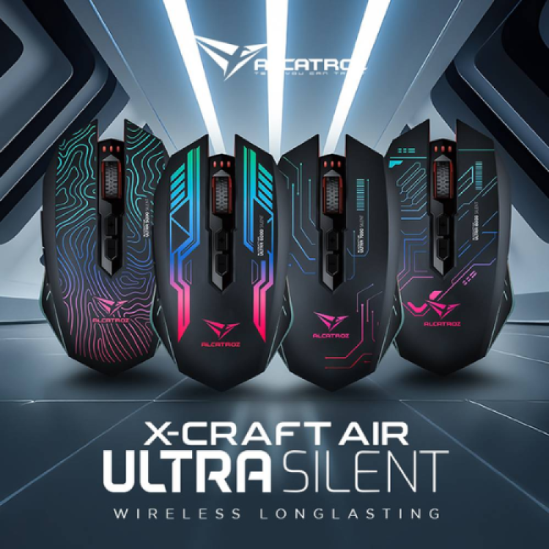 Alcatroz X-Craft Air Ultra Silent Wireless Gaming Mouse | 3200 CPI