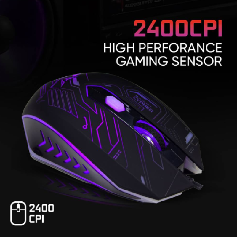 Alcatroz X-Craft Gaming Mouse | 2400 CPI Optical Gaming Mouse