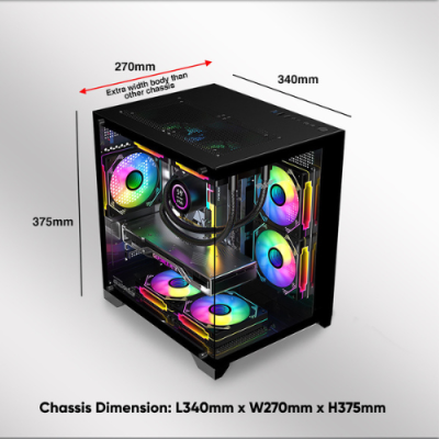 Armaggeddon Aquaron WiBO Micro-ATX Gaming PC Case