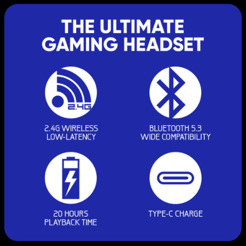 Armaggeddon Cosmic III Lite Wireless Gaming Headset | Tri-Mode 2.4G & BT 5.