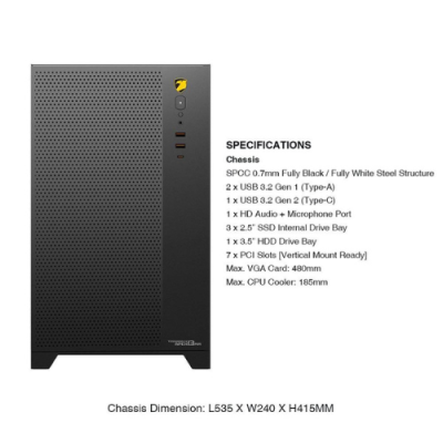Armaggeddon Tessaraxx Apex 13 Air E-ATX Gaming PC Case