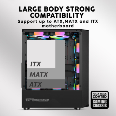Armaggeddon Tritron PRO 100 Mid-Tower ATX Gaming PC Case