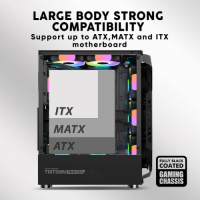 Armaggeddon Tritron PRO 200 Mid-Tower ATX Gaming PC Case