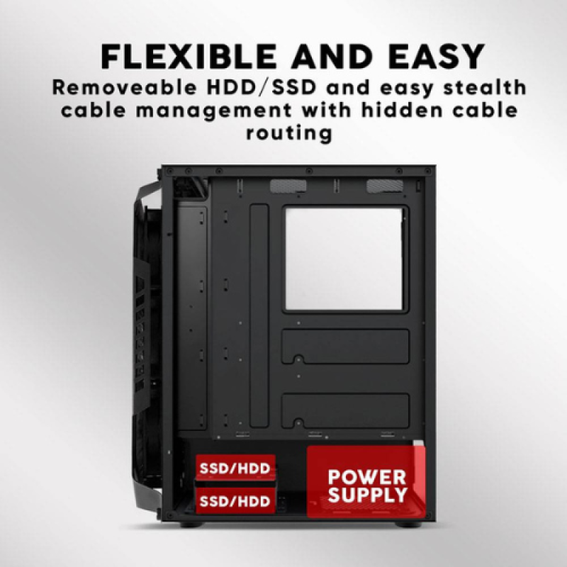 Armaggeddon Tritron PRO 200 Mid-Tower ATX Gaming PC Case
