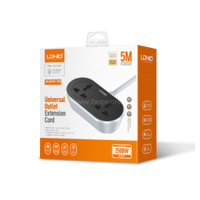 LDNIO SC2018 2-Outlet Universal Extension Power Socket